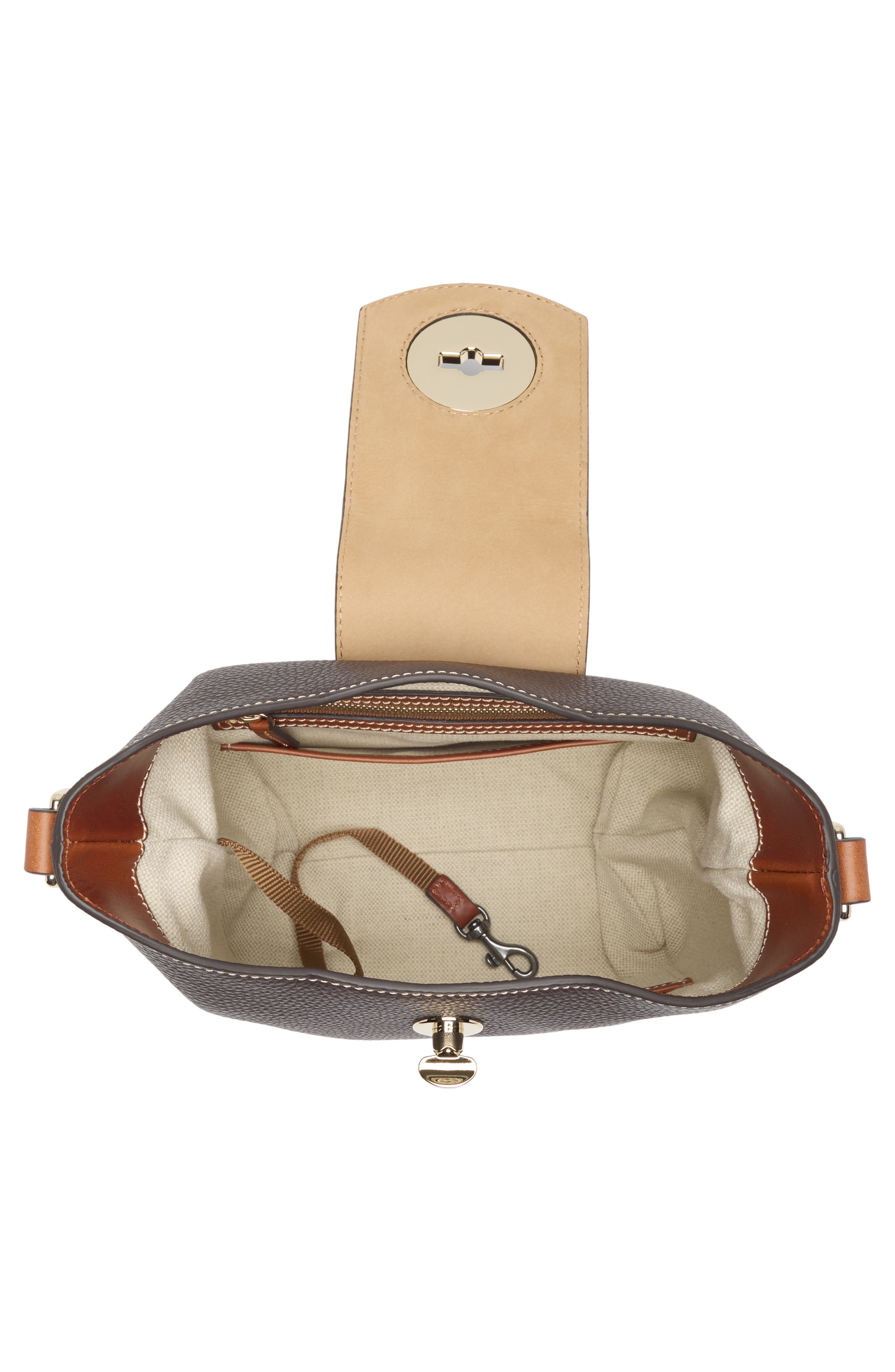 Dooney & Bourke Pebbled Leather Turnlock Sac 22 Bag, Alternate, color, 