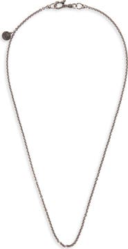 John Varvatos Skull Chain Necklace