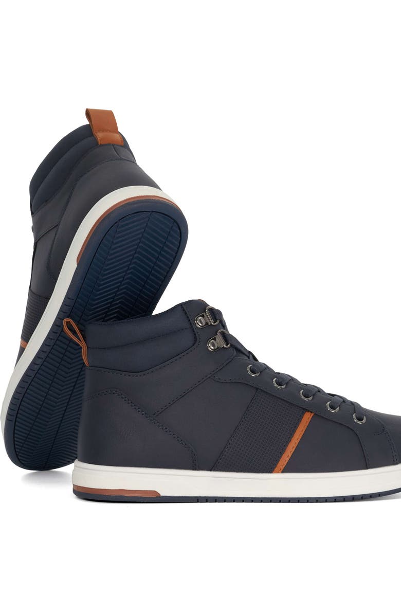 Dune London Sailors High Top Sneaker, Alternate, color, Navy