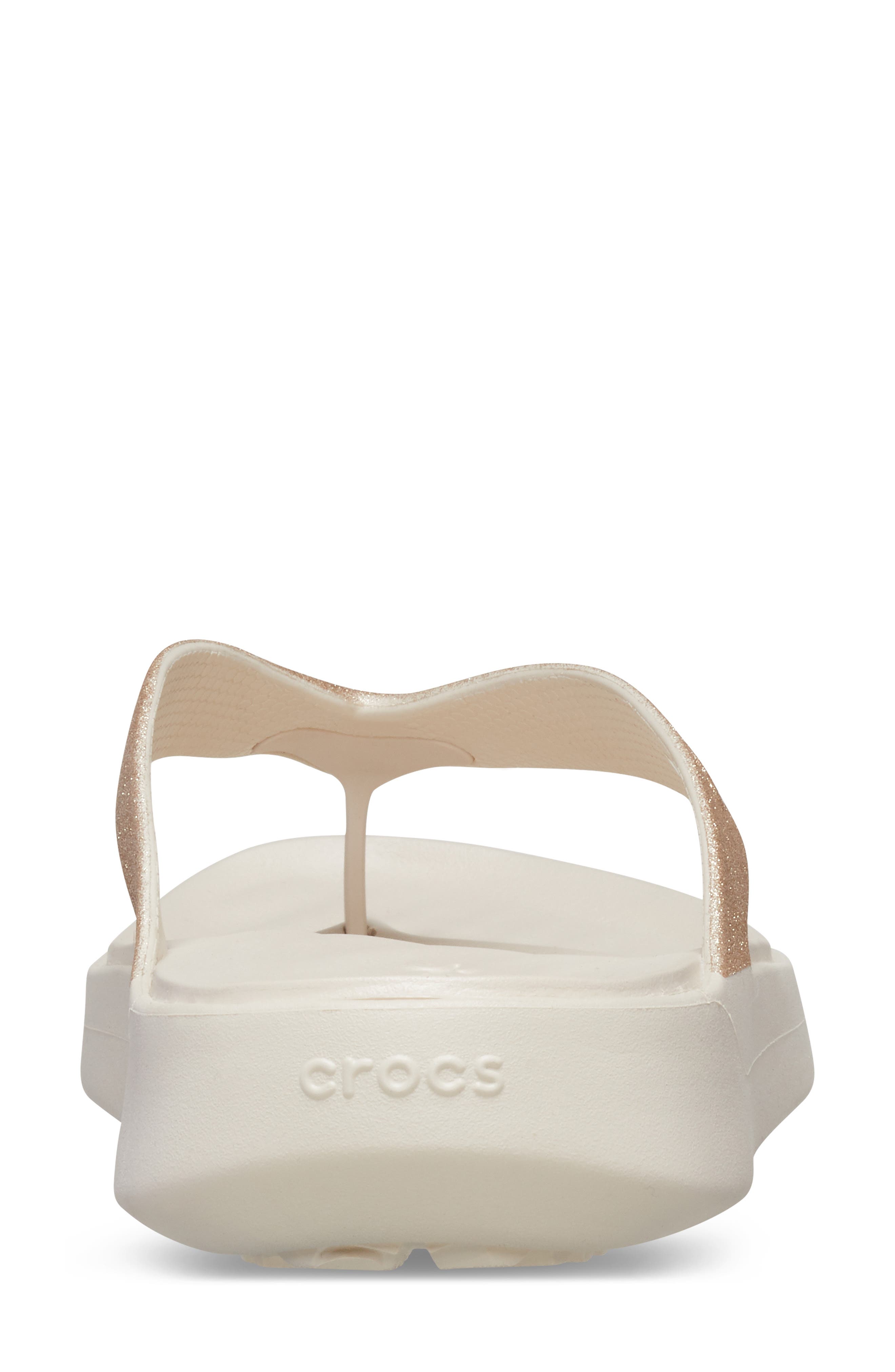 CROCS Getaway Glitter Flip Flop, Alternate, color, Stucco