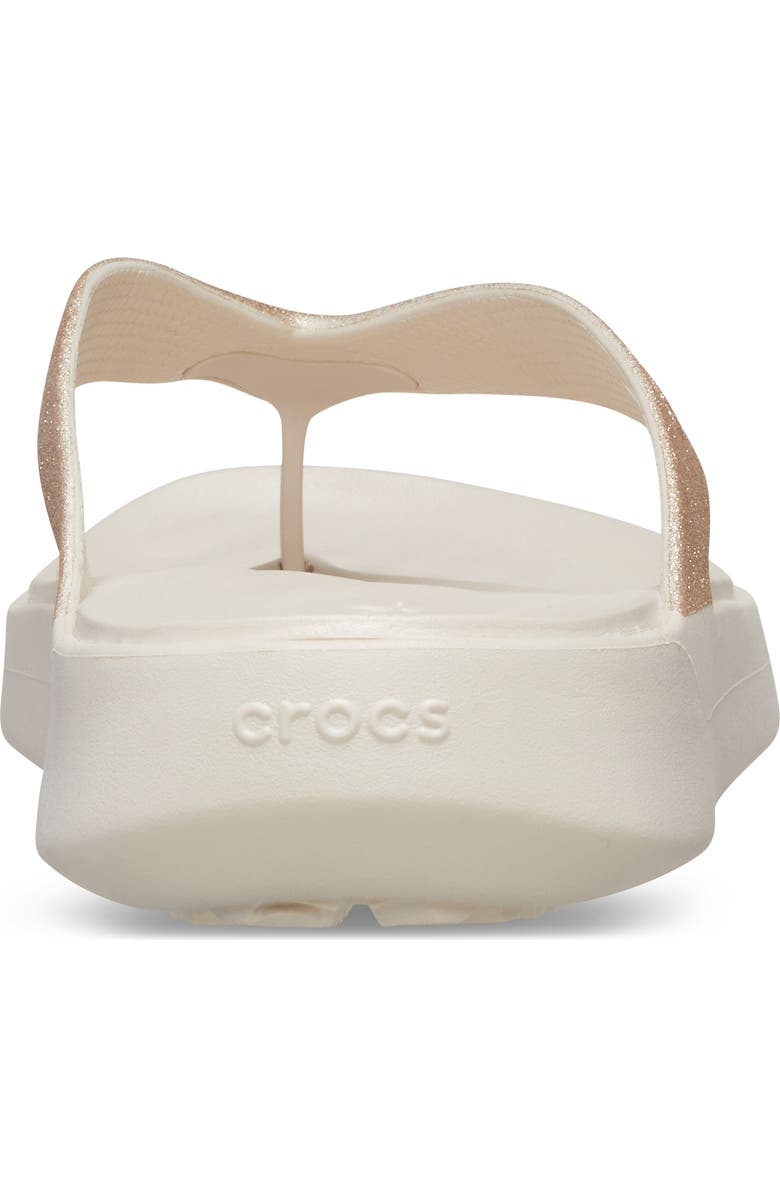 CROCS Getaway Glitter Flip Flop, Alternate, color, Stucco