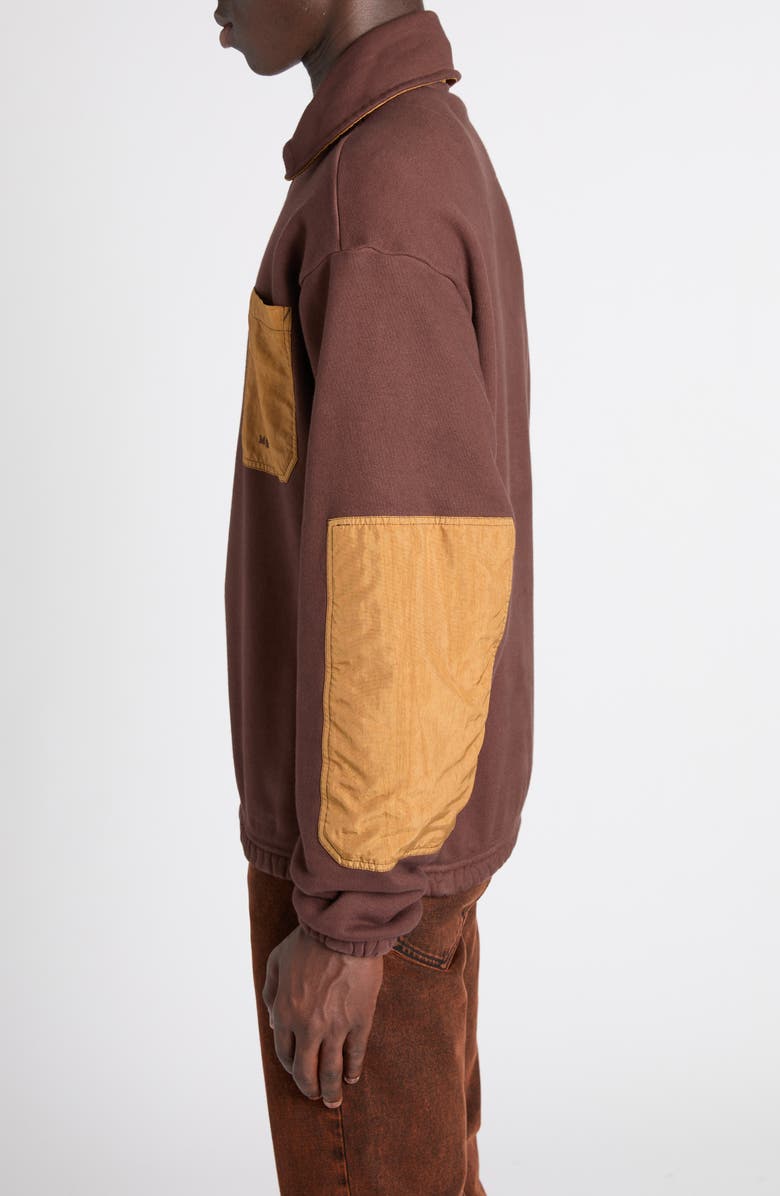 McQueen Mixed Media Half Zip Track Top, Alternate, color, 