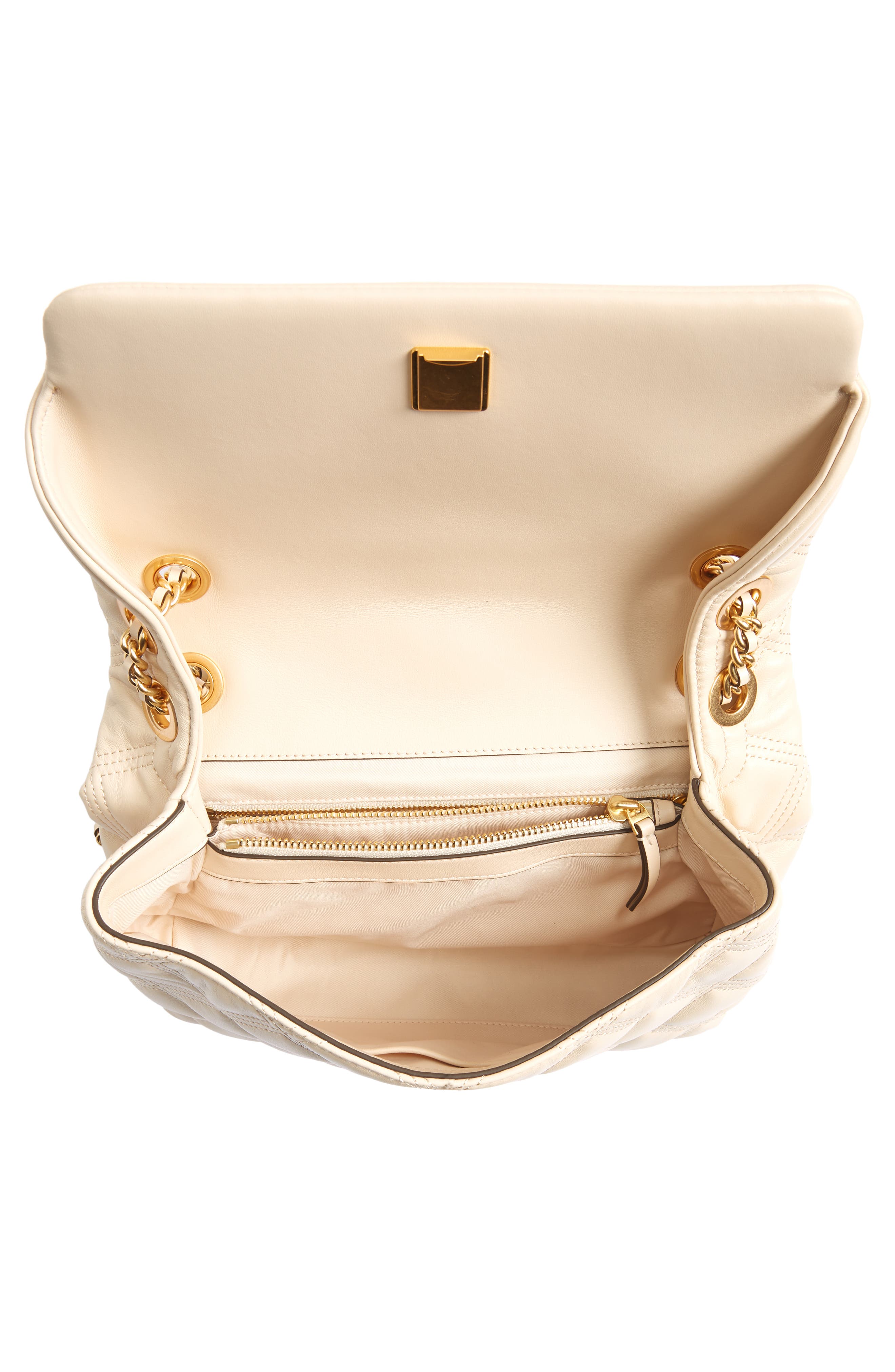 Fleming Soft Quilted Lambskin Leather Shoulder Bag, Alternate, color, NEW CREAM