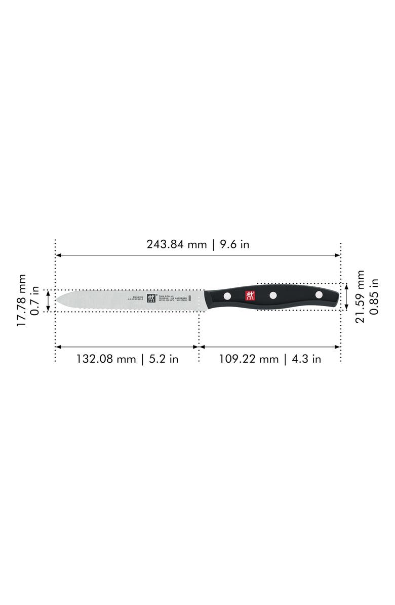 ZWILLING TWIN Signature 5-Inch Serrated Edge Knife, Alternate, color, Silver