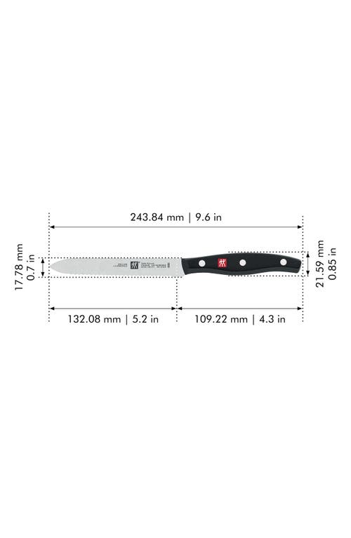 Zwilling Twin Signature 5-inch Serrated Edge Knife In Silver