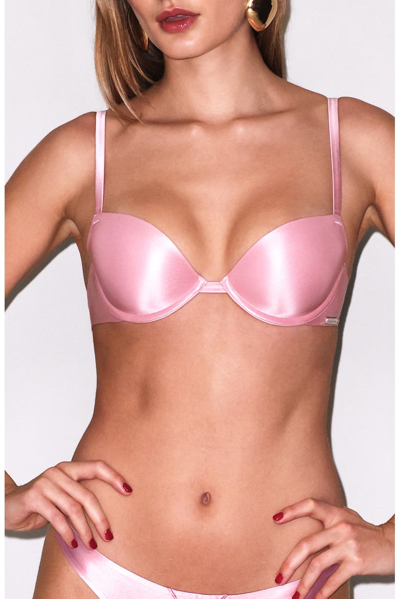 Le Gloss Underwire T-Shirt Bra, Main, color, PINK LADY