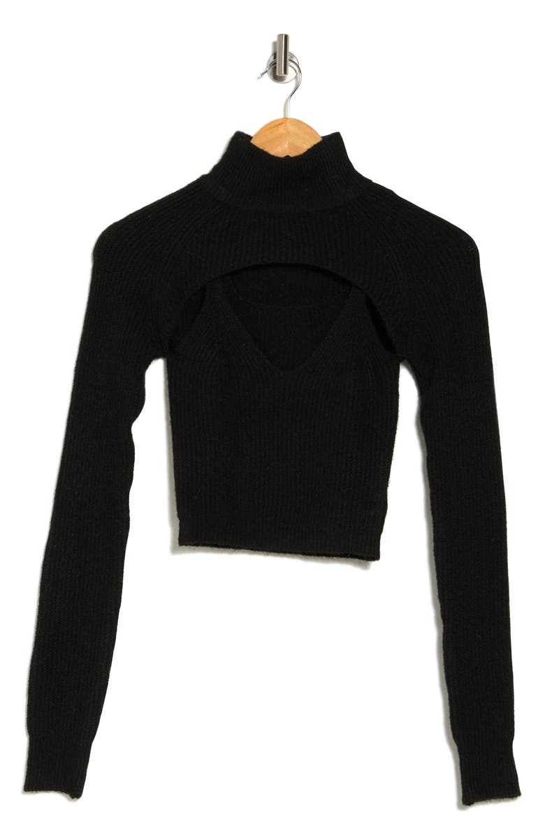 BDG Urban Outfitters Mock Neck Cutout Cropped Sweater, Alternate, color, 