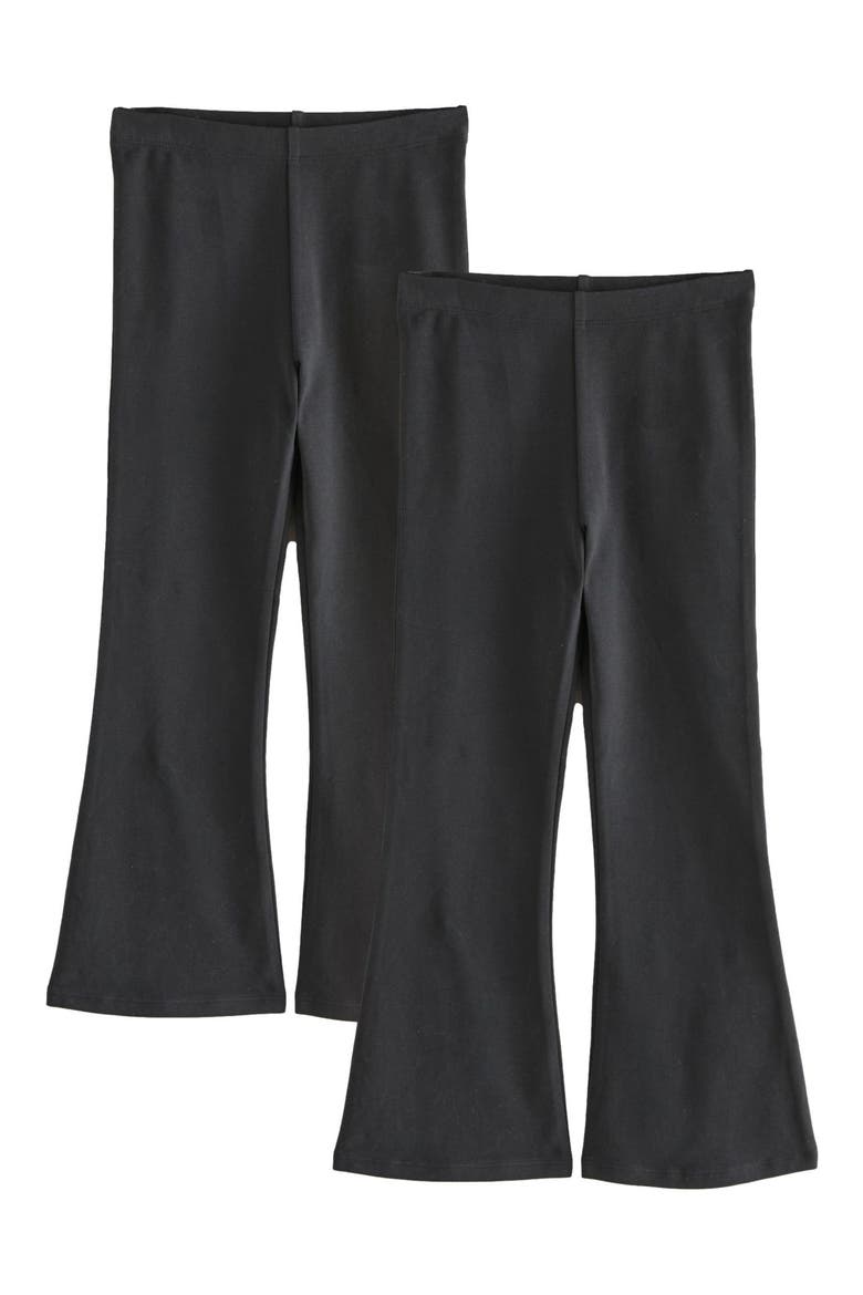 Kids' 2-Pack Flare Leggings, Alternate, color, BLACK