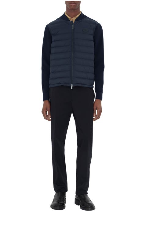 Quilted Nylon and Wool Jacket