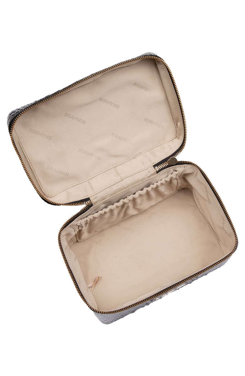 Brahmin Charmaine Croc Embossed Leather Train Case, Alternate, color, 