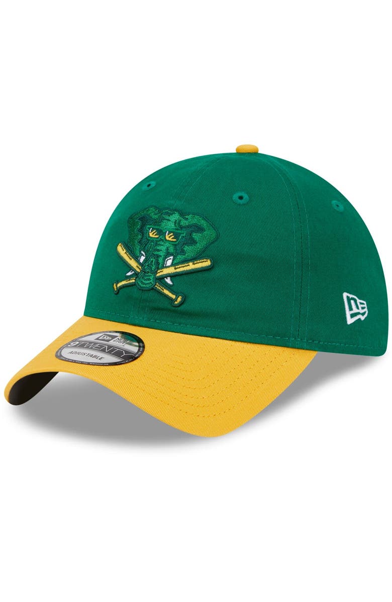 New Era Youth New Era  Kelly Green Oakland Athletics 2024 Batting Practice 9TWENTY Adjustable Hat, Main, color, 