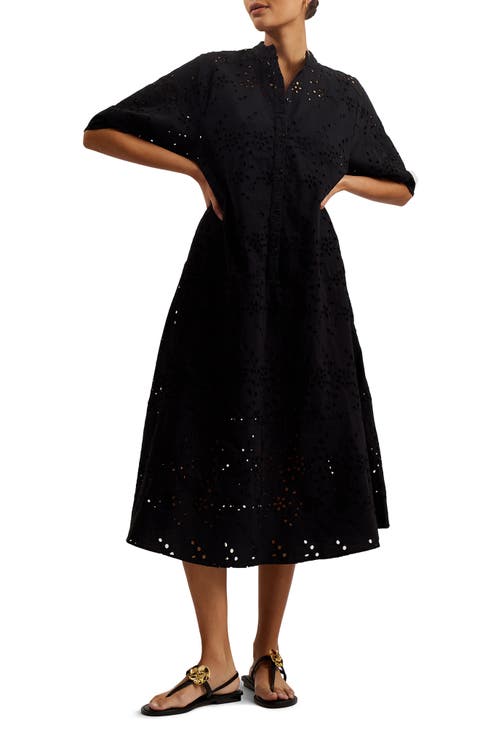 Nikaia Cotton Eyelet Shirtdress