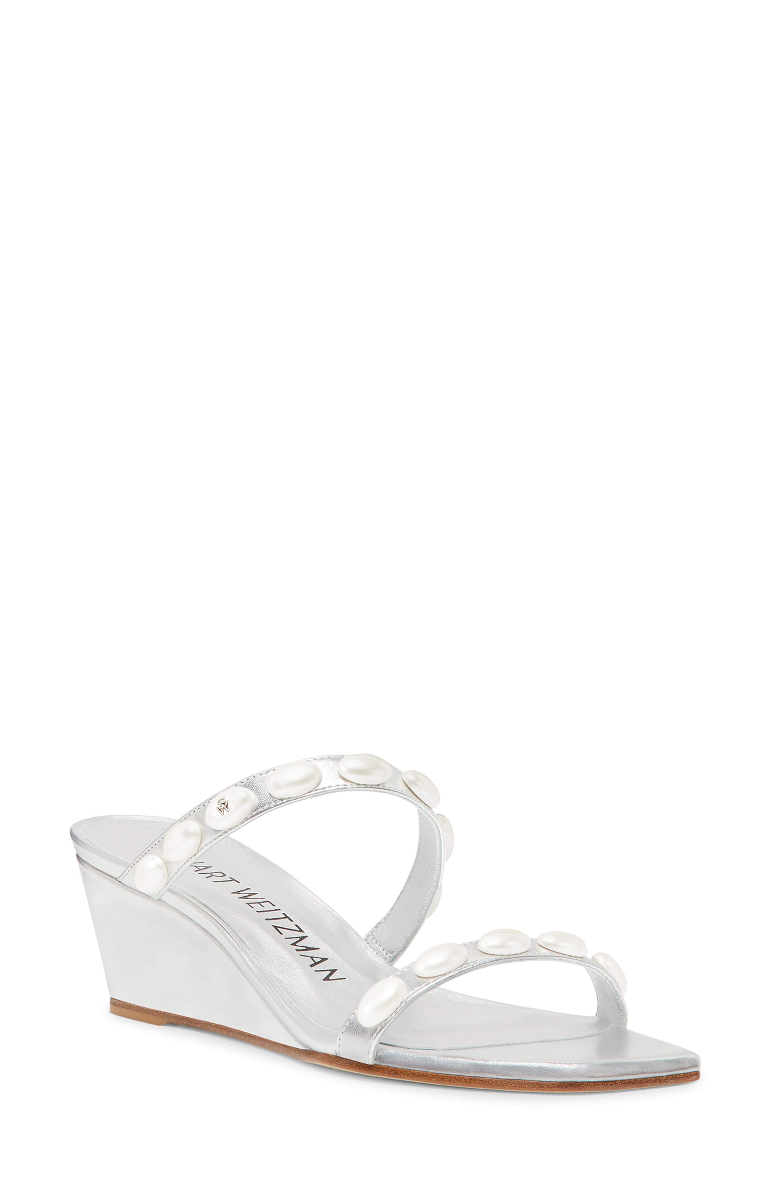 Stuart Weitzman Pearlita 50 Wedge Slide Sandal, Main, color, 