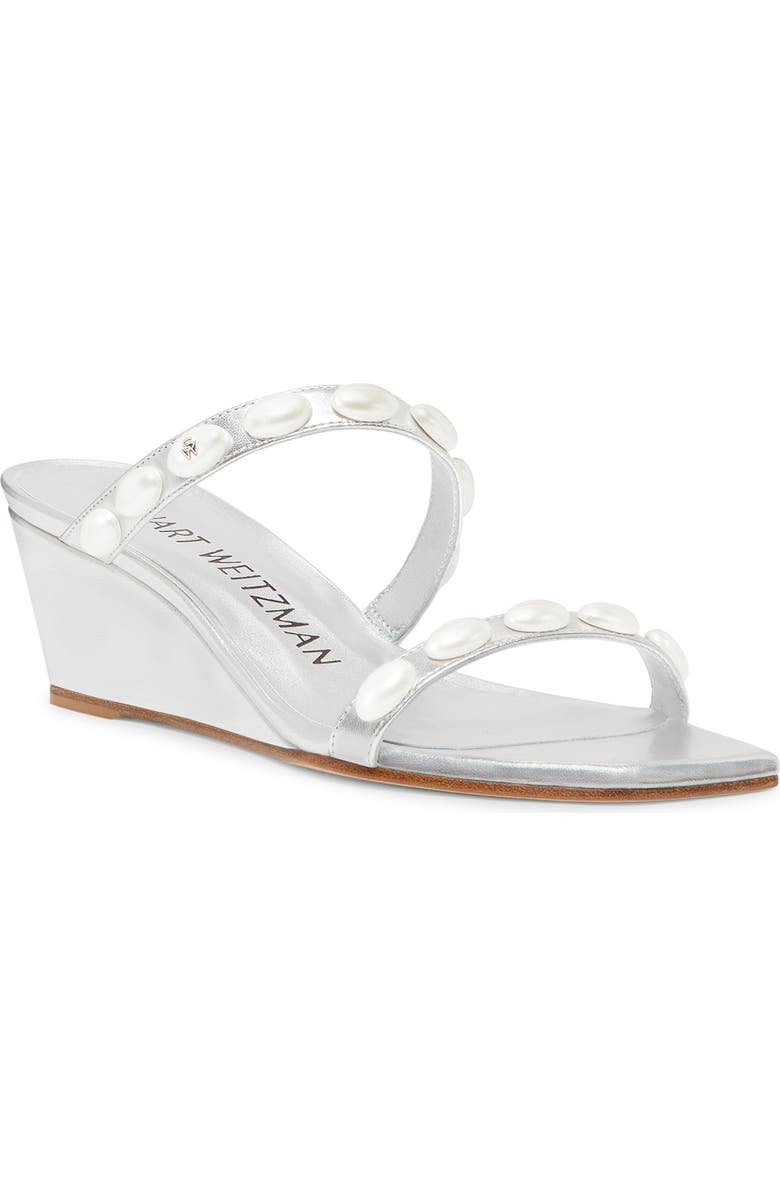 Stuart Weitzman Pearlita 50 Wedge Slide Sandal, Main, color,