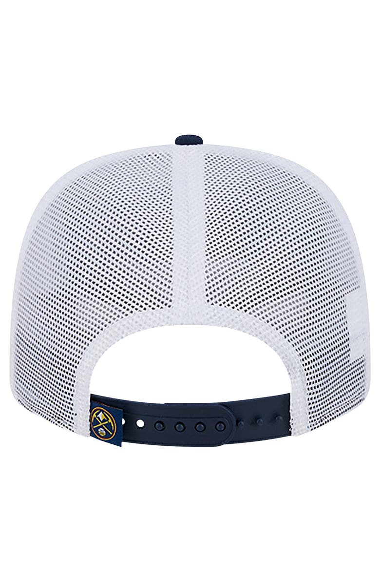 New Era Men's New Era Navy/White Denver Nuggets Trucker 9SEVENTY COOLERA Stretch-Snap Hat, Alternate, color, Navy