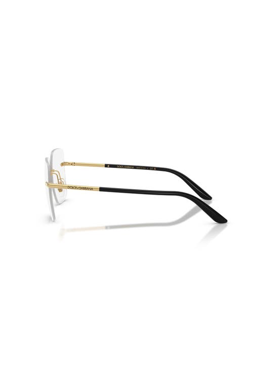 Dolce & Gabbana Dolce&gabbana 57mm Square Optical Glasses In Gold