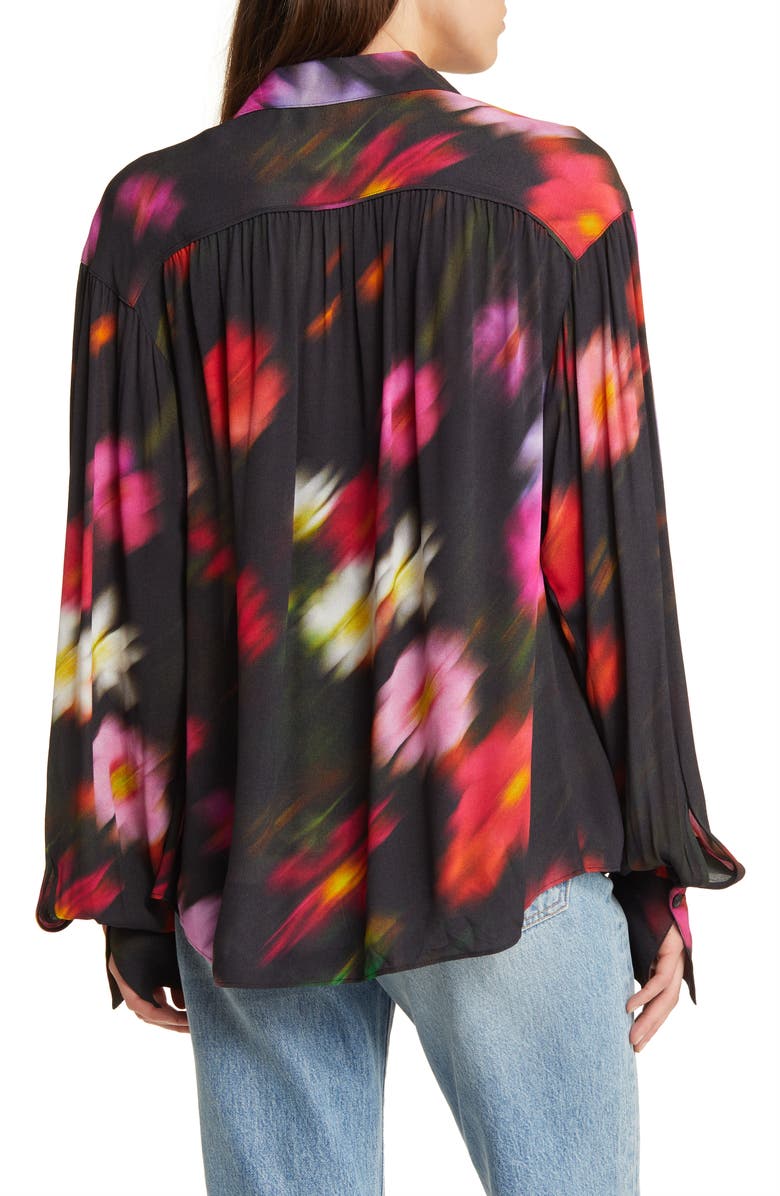 rag & bone Aubrey Floral Print Button-Up Top, Alternate, color,