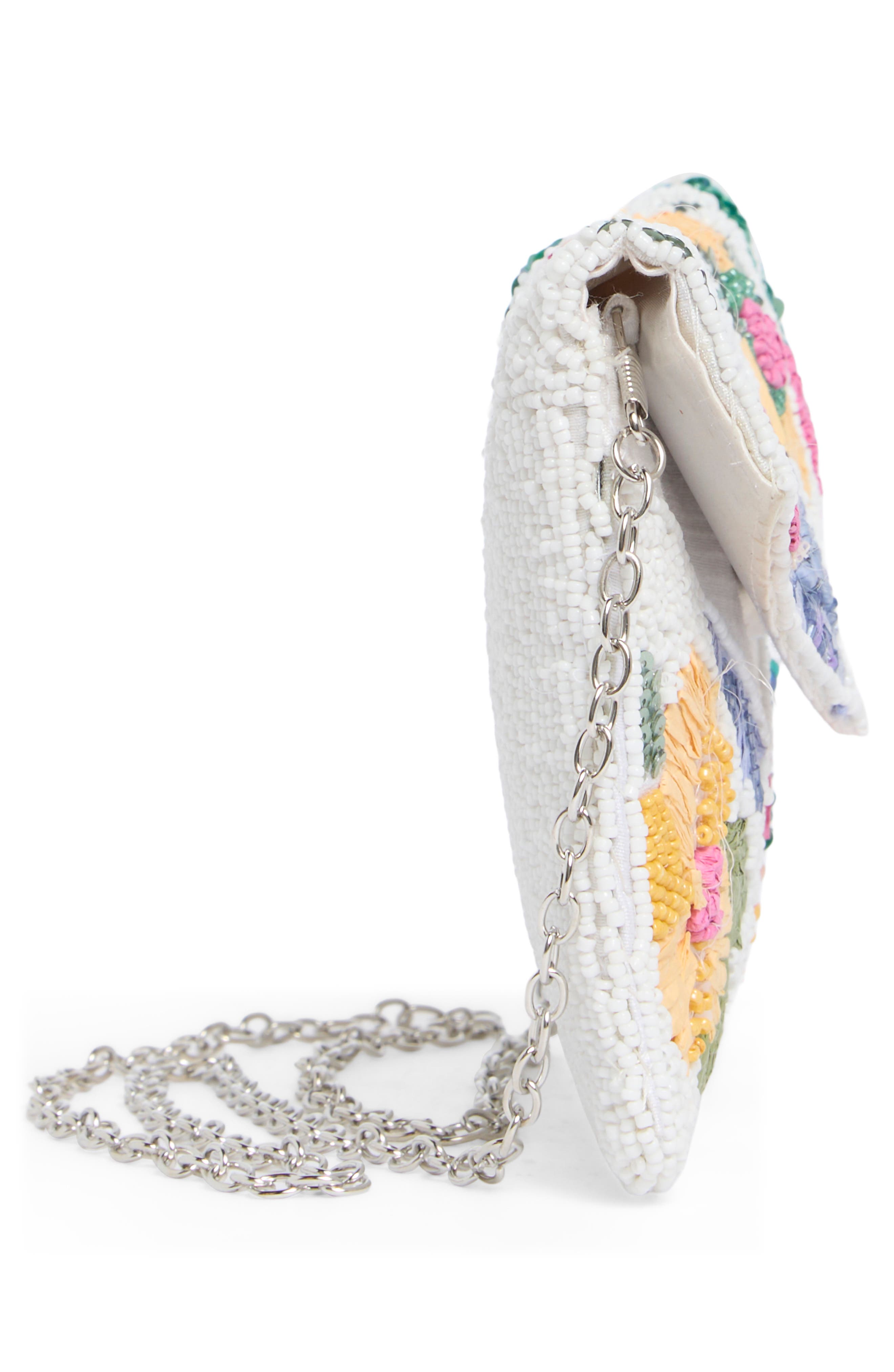 Collection XIIX Floral Beaded Envelope Clutch, Alternate, color, Floral