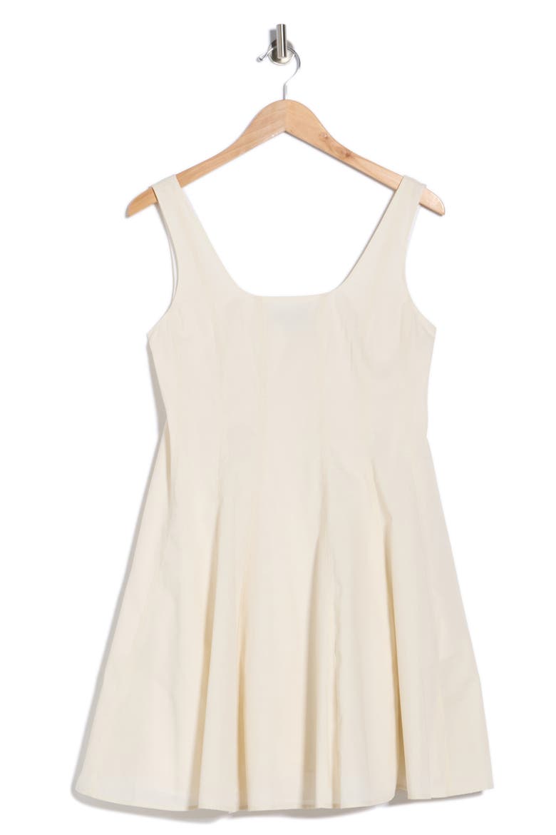 Sleeveless Seam Poplin Skater Dress, Alternate, color, EGGSHELL