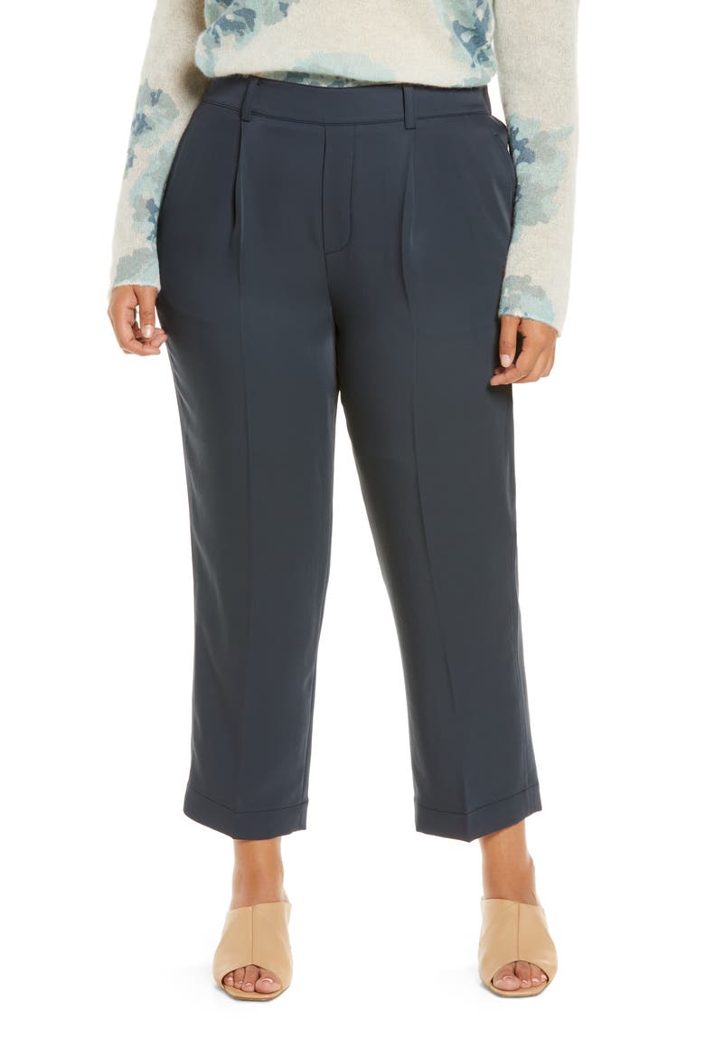 Tapered Pull-On Pants, Main, color, DARK TIDE
