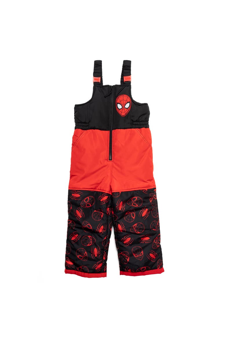 Spider-Man One Piece Ski Bib, Main, color, Spider Man Black Red
