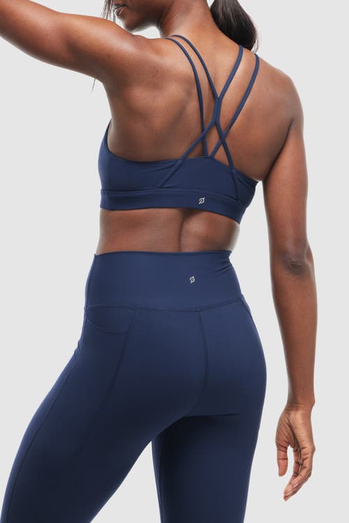 Peloton Cadent Strappy Elevate Bra In Deep Navy