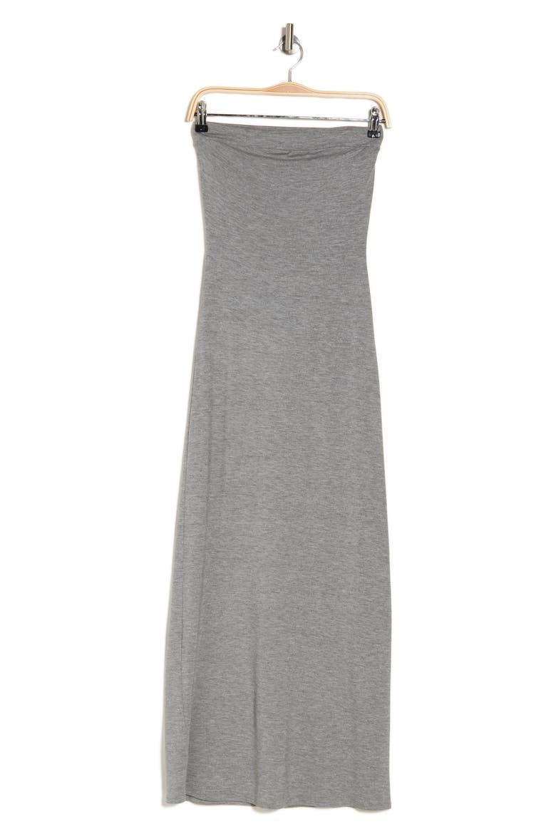 Strapless Maxi Dress, Alternate, color, CHARCOAL