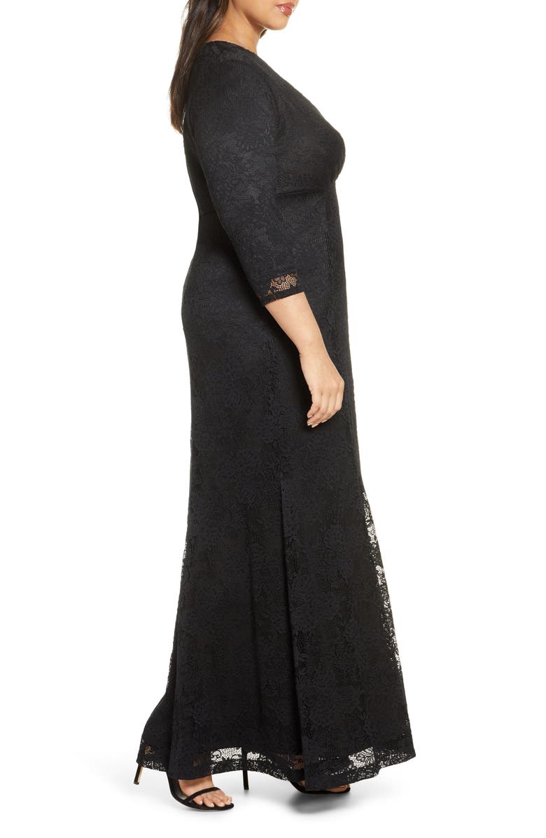 Kiyonna Lace Affair Empire Waist Gown, Alternate, color,