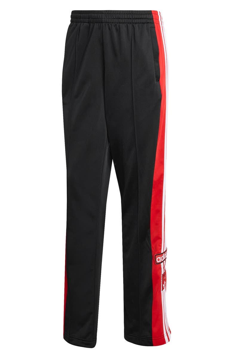 adidas Adibreak Recycled Polyester Track Pants, Alternate, color, Black/ Better Scarlet