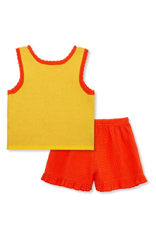 Shop Peek Aren't You Curious Kids' Butterfly Knit Tank & Shorts Set In Coral