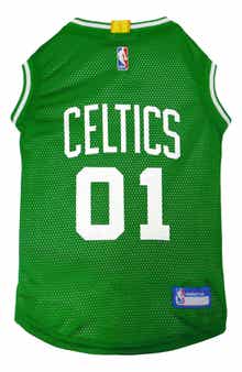 PETS FIRST Boston Celtics Basketball Mesh Dog Jersey