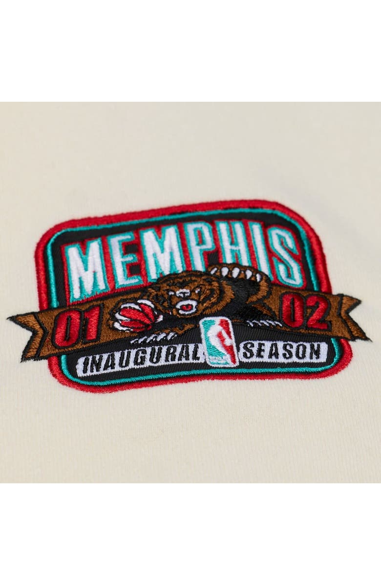 Mitchell & Ness Men's Mitchell & Ness Cream Memphis Grizzlies Hardwood Classics Chainstitch Premium Fleece Hoodie, Alternate, color, Cream