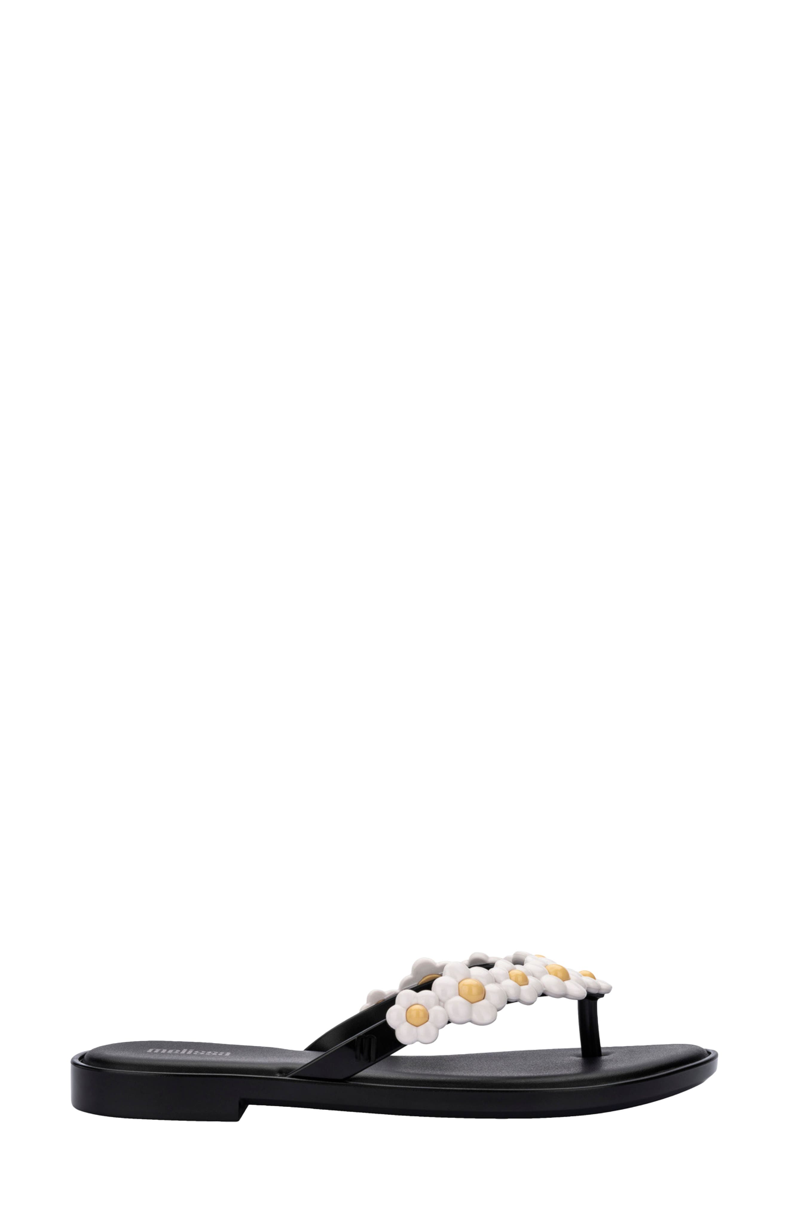Melissa Spring Flip Flop, Alternate, color, Black/ White