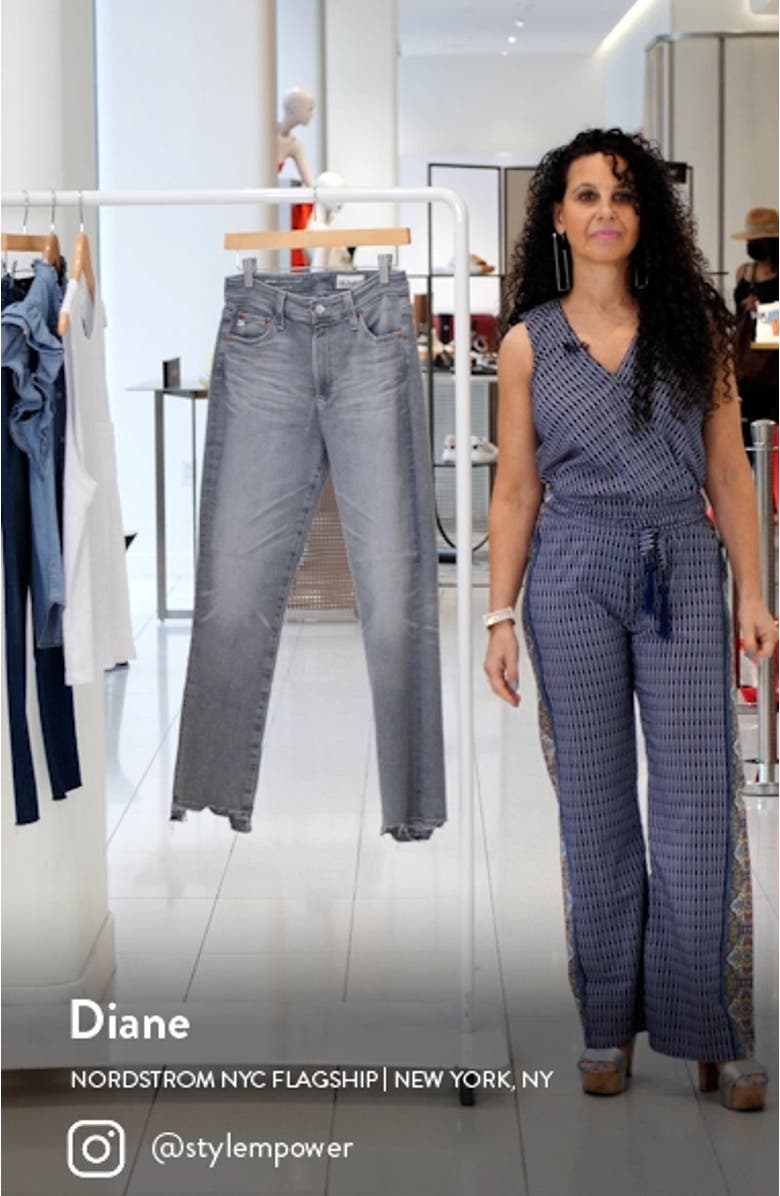 Mari Chew Hem Ankle Straight Leg Jeans, sales video thumbnail