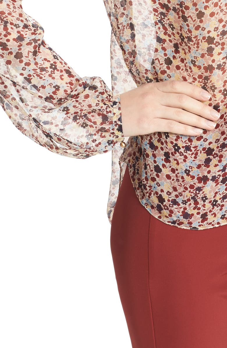 Theory Bernetta Silk Blouse, Alternate, color, 