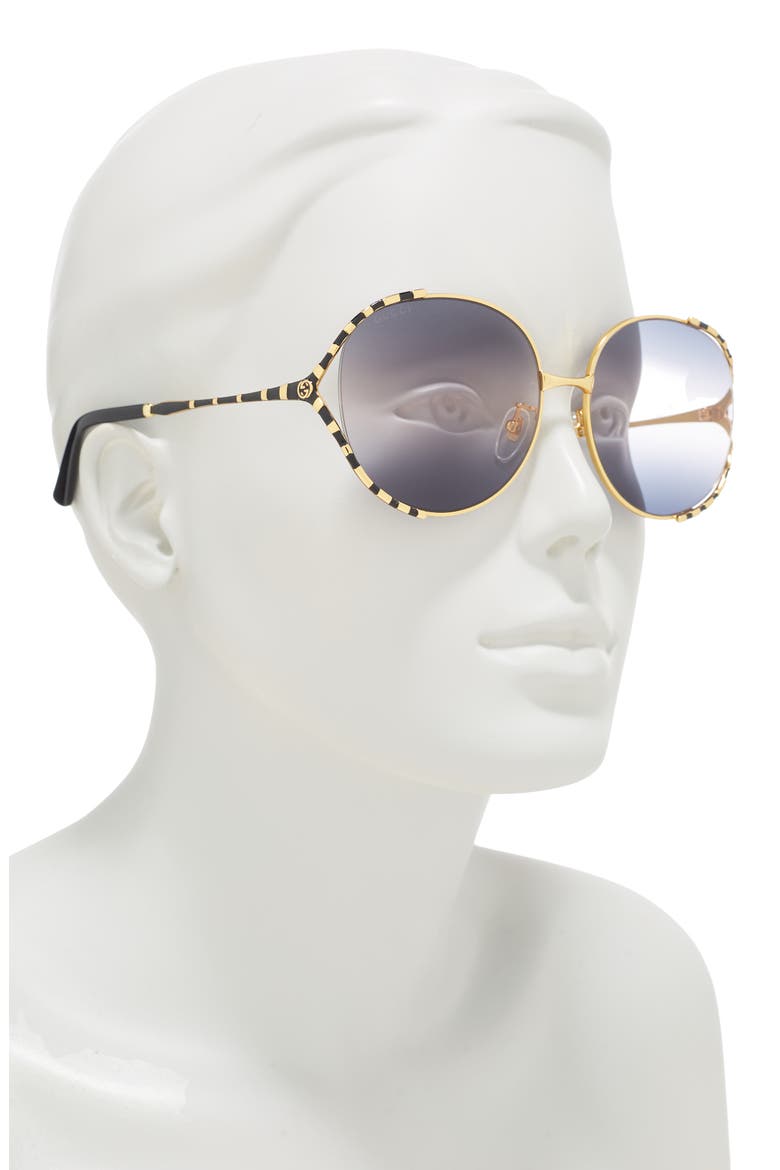 59mm Round Sunglasses, Alternate, color, GOLD/ BLACK