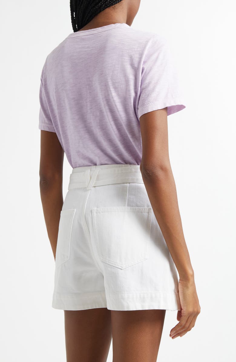 Veronica Beard Carla Crewneck Cotton T-Shirt, Alternate, color, Soft Lilac