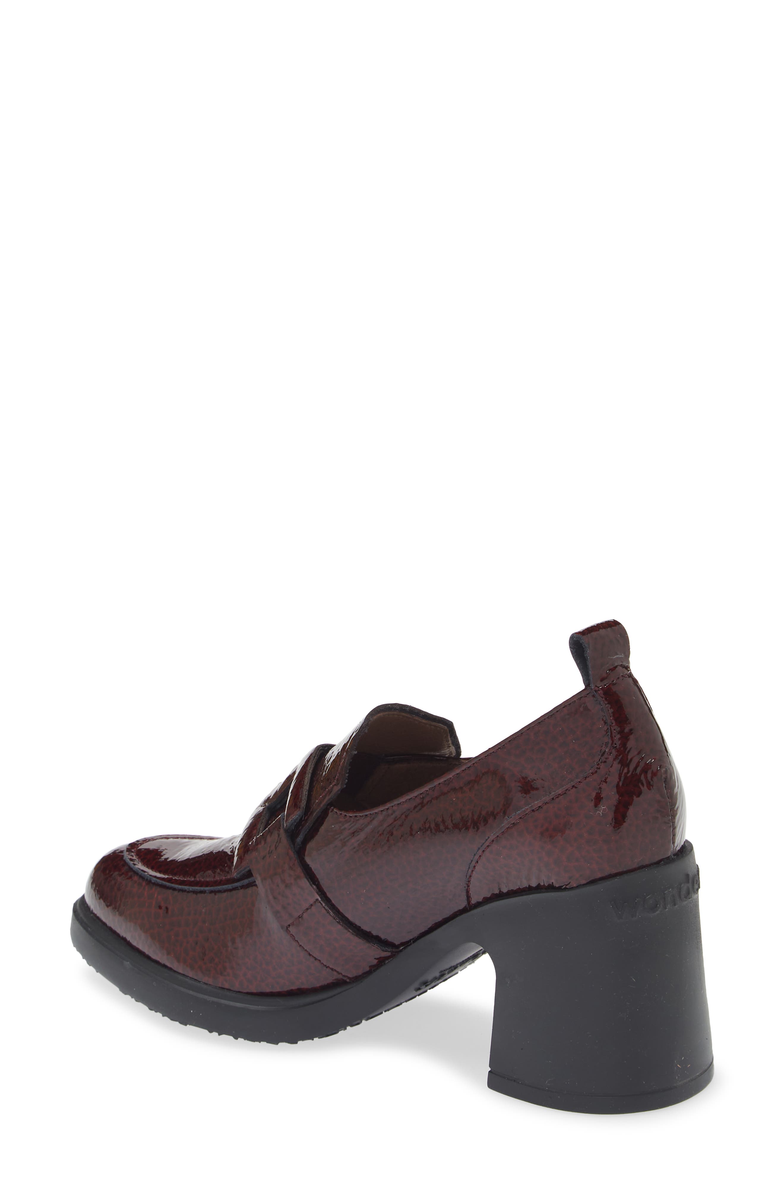 Loafer Pump, Alternate, color, BURGUNDY PATENT LEATHER