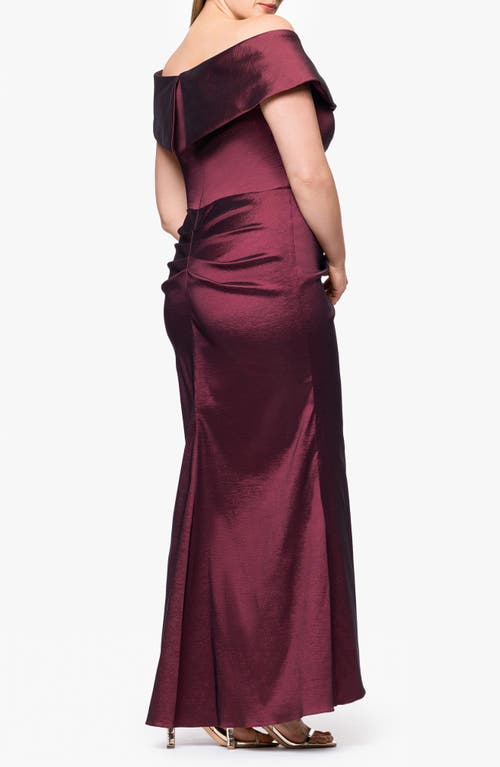 Xscape Evenings Andie Off The Shoulder Ruffle Taffeta Gown