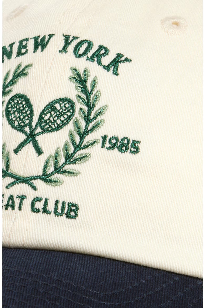 Sweat Club Cotton Baseball Cap, Alternate, color, IVORY / NAVY