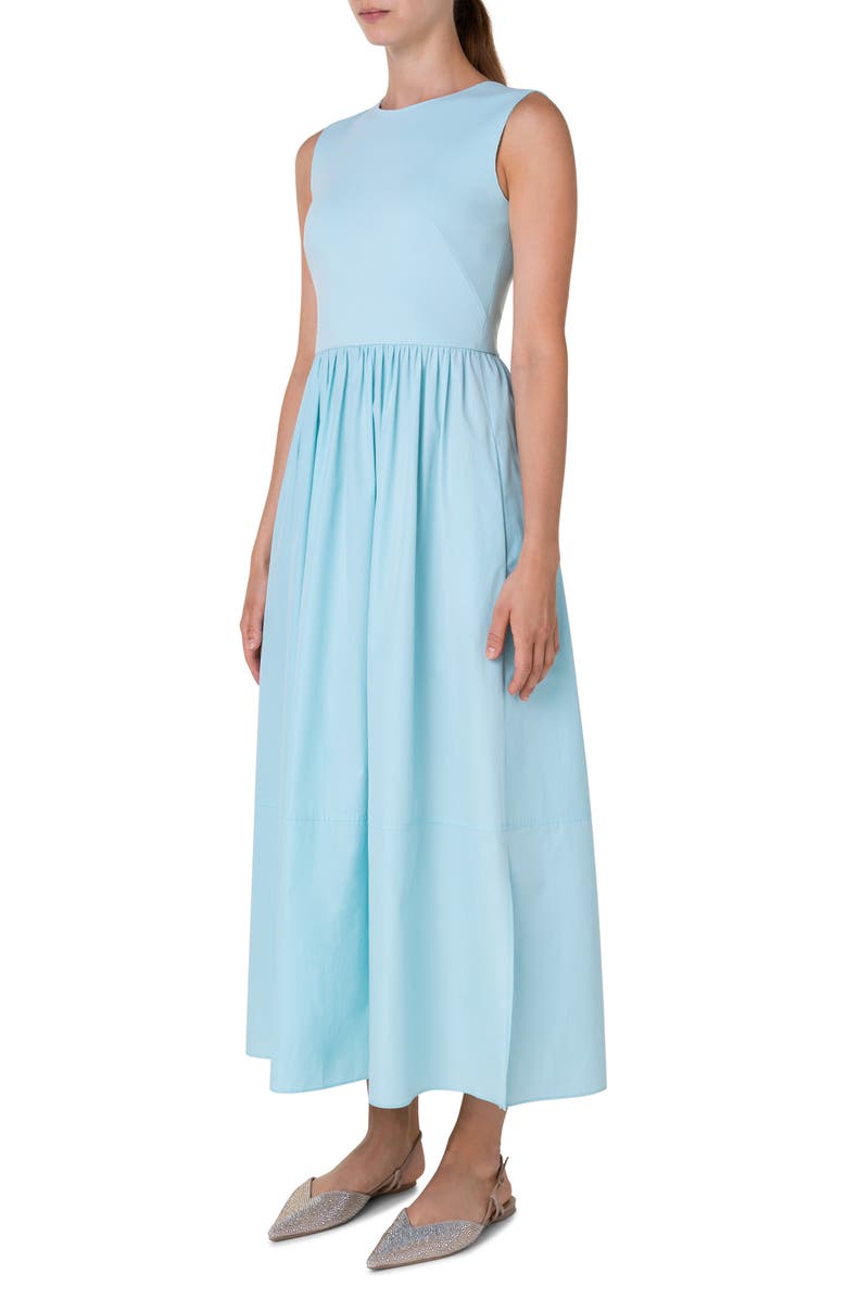 Akris punto Mixed Media Sleeveless Dress, Alternate, color,