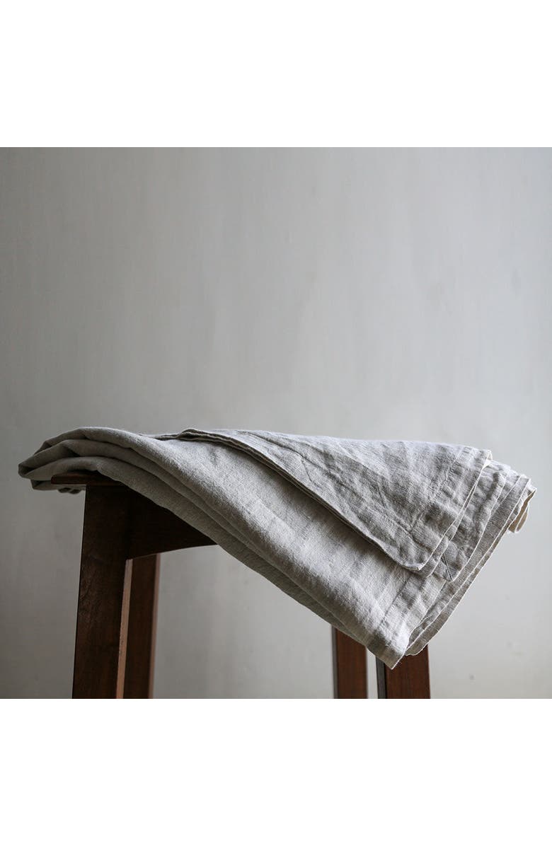 CG Hunter Natural Linen Tablecloth, Alternate, color, Earth Tones