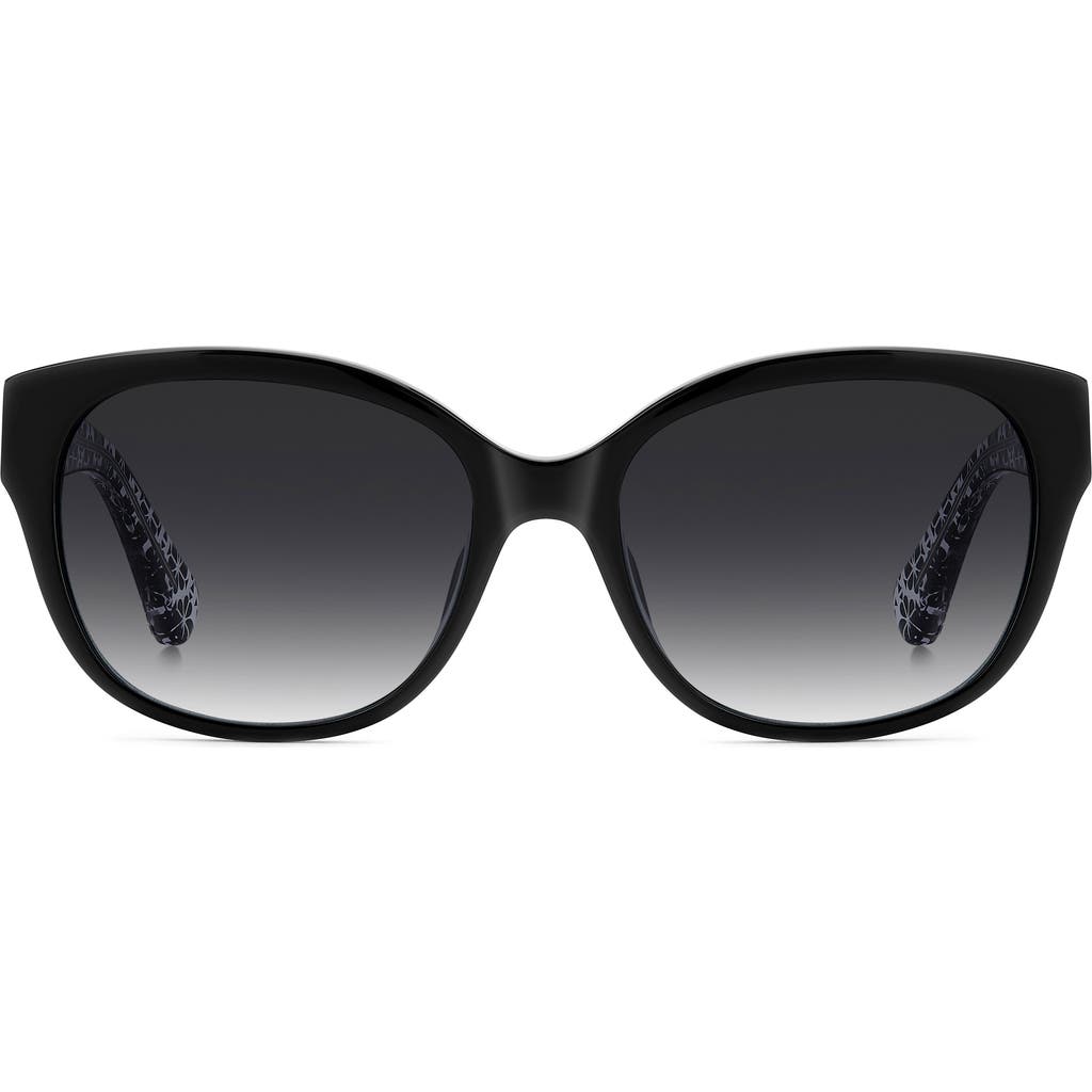 Kate Spade New York Ninna 55mm Gradient Round Sunglasses In Black