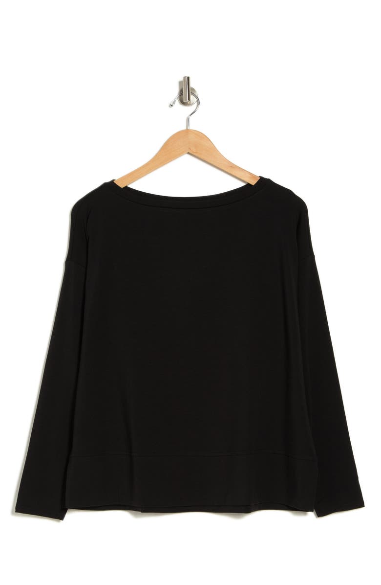 Eileen Fisher Boat Neck Long Sleeve Boxy Top, Alternate, color, 