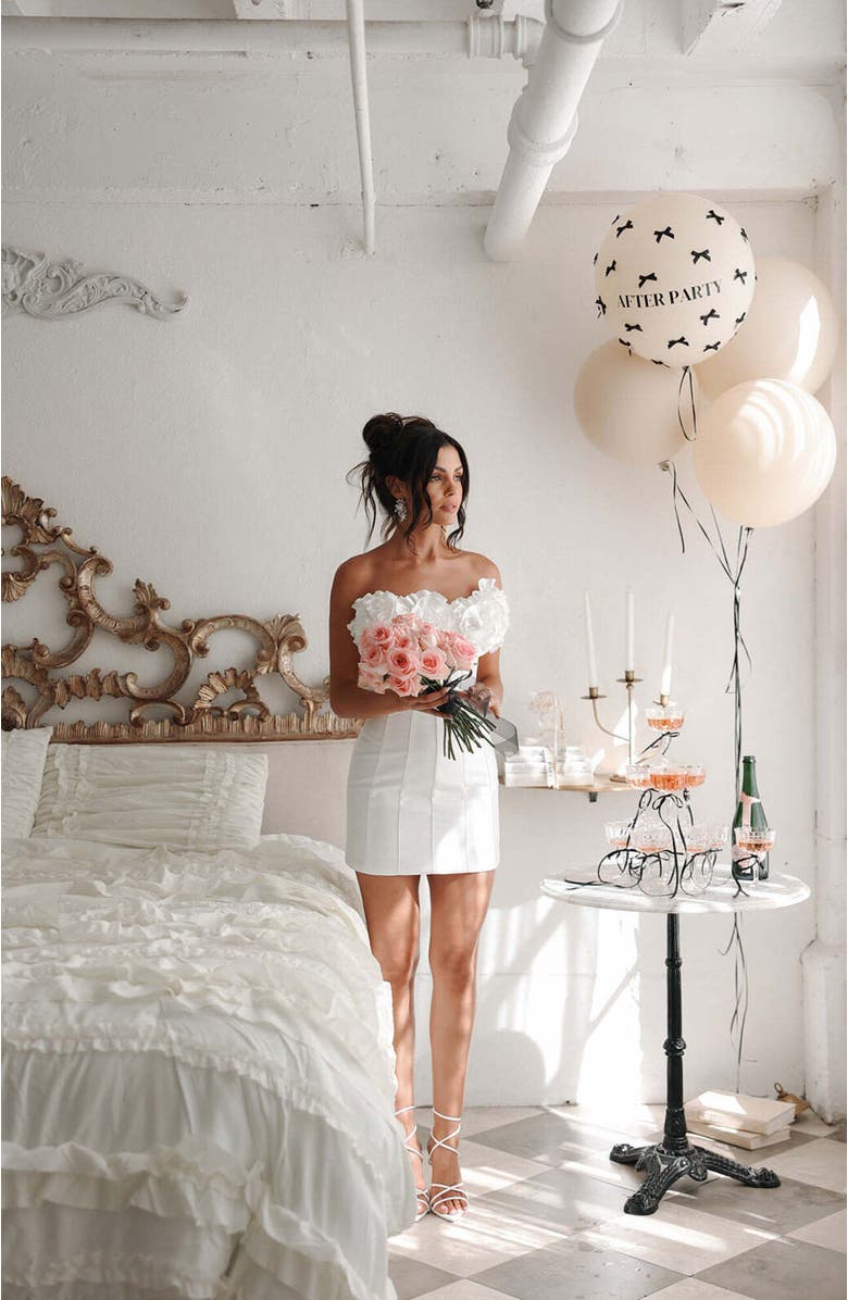 Untamed Petals Leonie Mini Dress, Alternate, color, Ivory