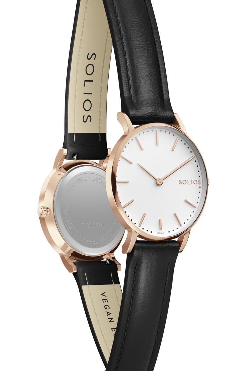 Solios Watches The Solar Classic | White Dial - Rose Gold Case, Alternate, color, 