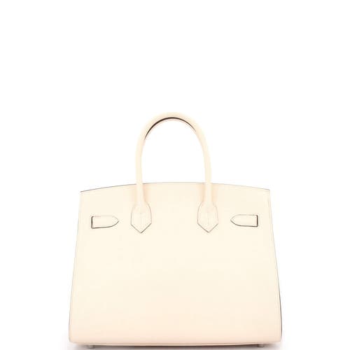 Pre-owned Hermes Hermes Birkin Sellier Bag Light Epsom With Palladium Hardware 30 In Brown