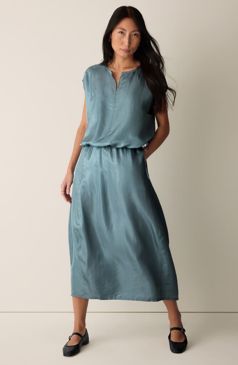 Eileen Fisher Cap Sleeve Woven Shirt, Alternate, color, 