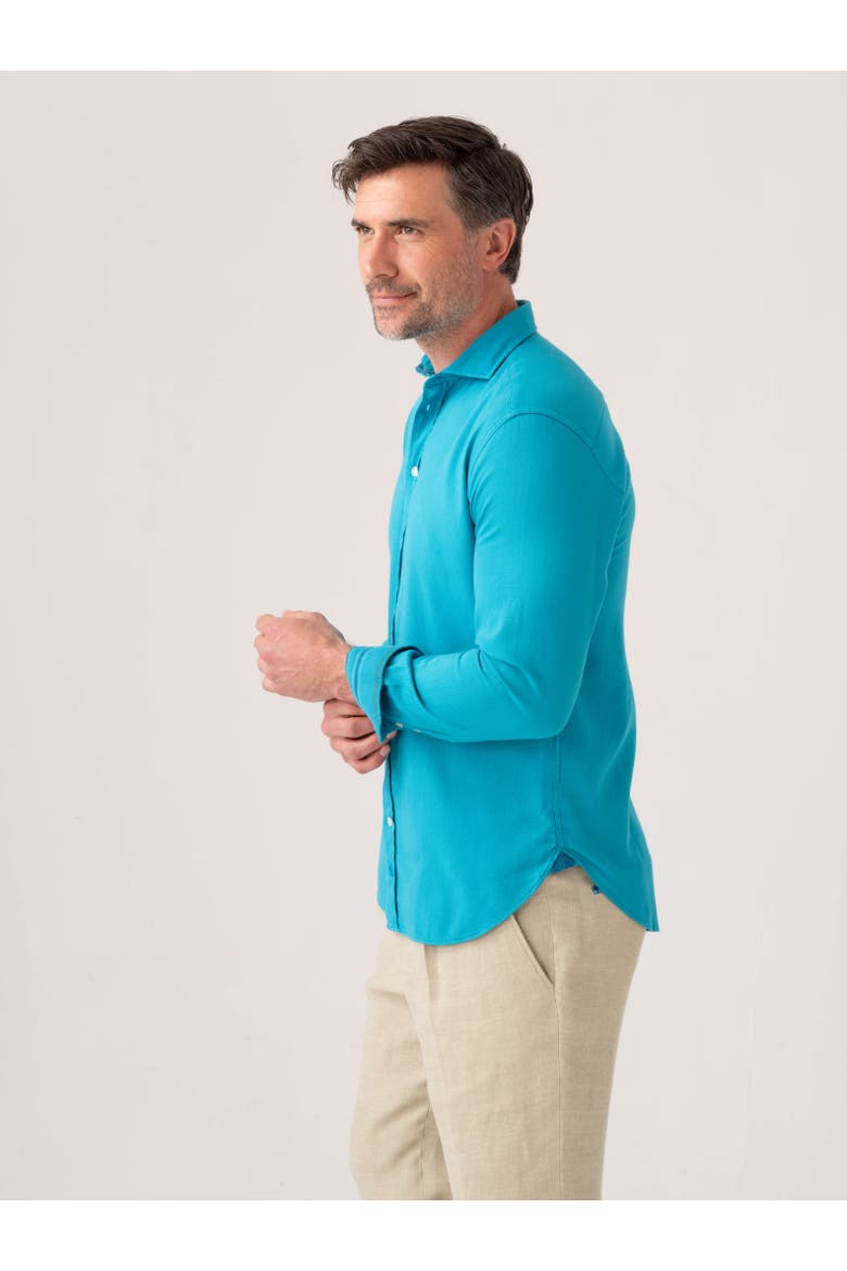 Kabisa Kikoy Cotton Long Sleeve Shirt, Alternate, color, Light Blue