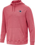 ANTIGUA Men's Antigua Heather Red New England Patriots Cloud Pullover Hoodie